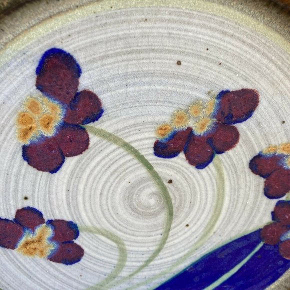 VTG 1981 Richard Meyer for Sunstone La Jolla Floral Platter 14 3/8” - Picture 2 of 12